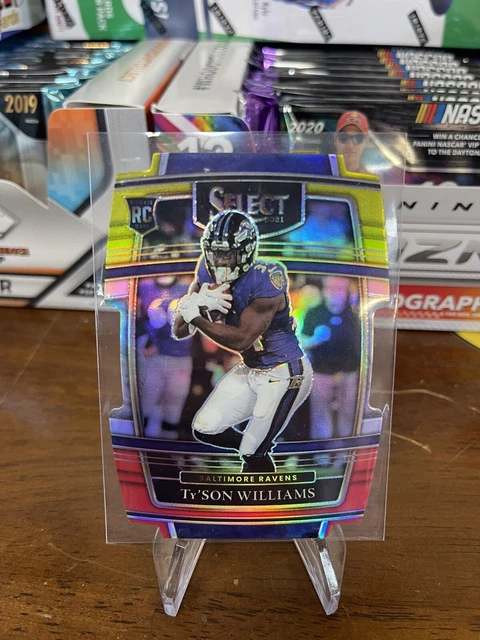 2021 Panini Select Tyson Williams Red & Yellow Die Cut RCRavens