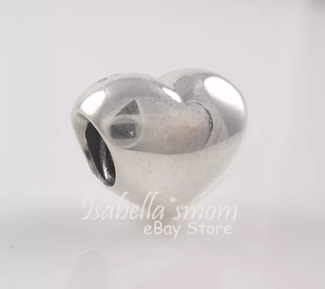 NEW Genuine PANDORA Silver Valentine's BIG SMOOTH PUFFY HEART Charm/Bead 790137