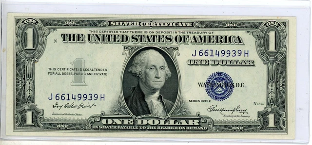 1935-E United States Dollar Currency $1 Silver Certificate # 915