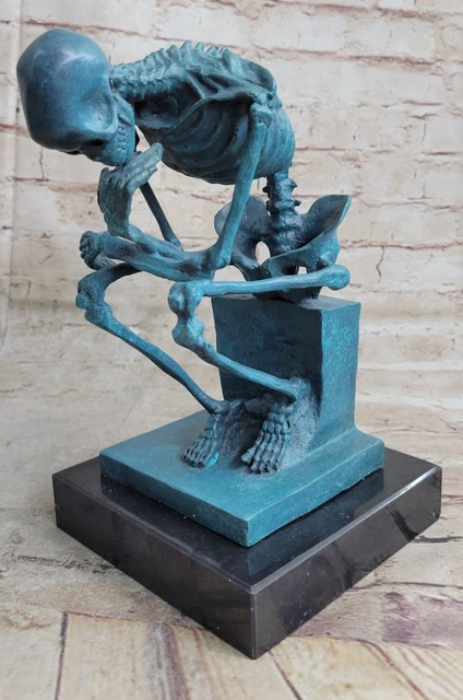 Estatua Escultura Fighter Esqueleto Art Déco Estilo Nouveau Bronce Figura