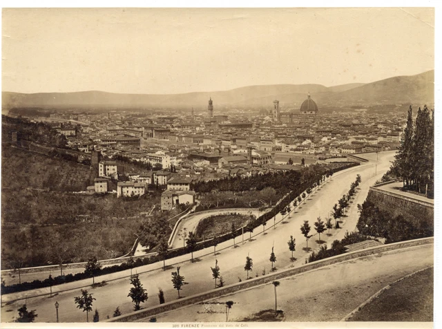 Tirage Albuminé Vintage - Panorama De Gênes, Italie - Circa 1870 - Format 10x15 Cm - Original