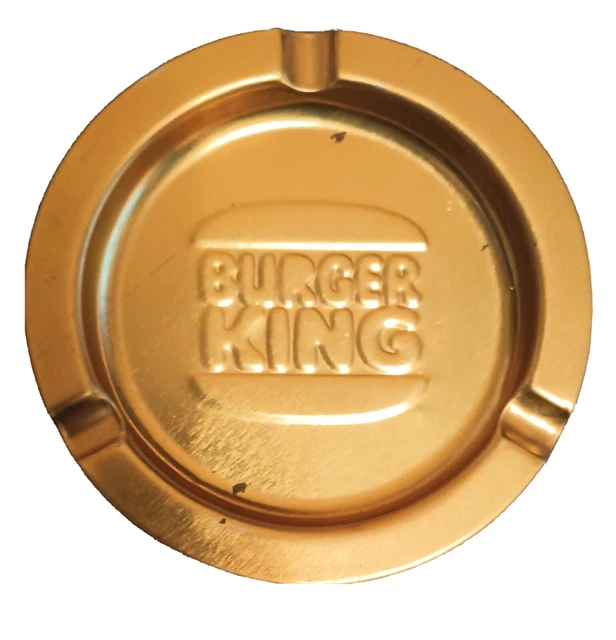 Burger King Fast Food Advising Tin Ash Tray Vintage