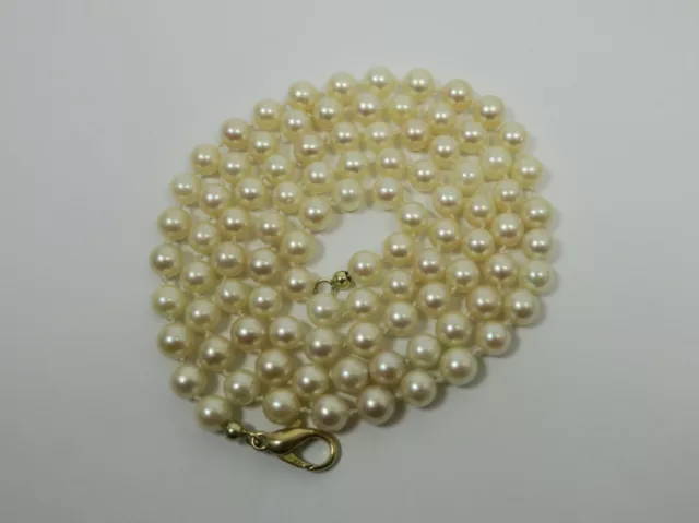 Collier à perles / collier / chaîne à perles avec fermeture en or 585/14K longueur 86 cm