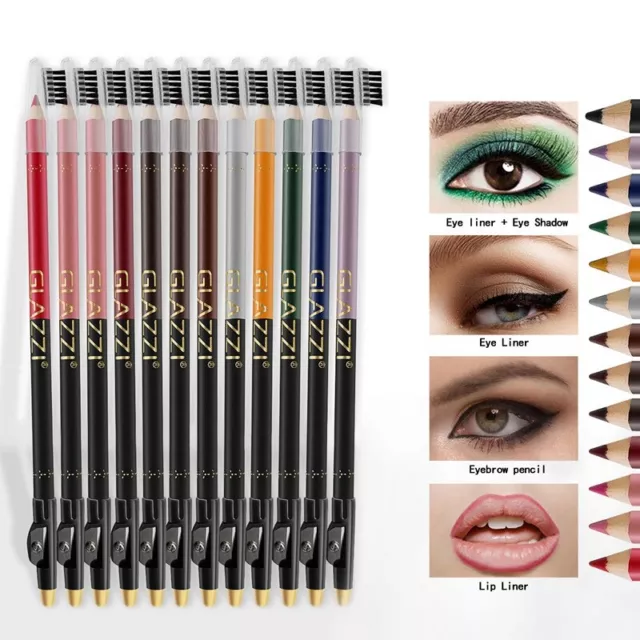 Stylo Eyeliner  12 Couleurs Mode Couleur Bleu Marron  Stylo Eyeliner O2A73909