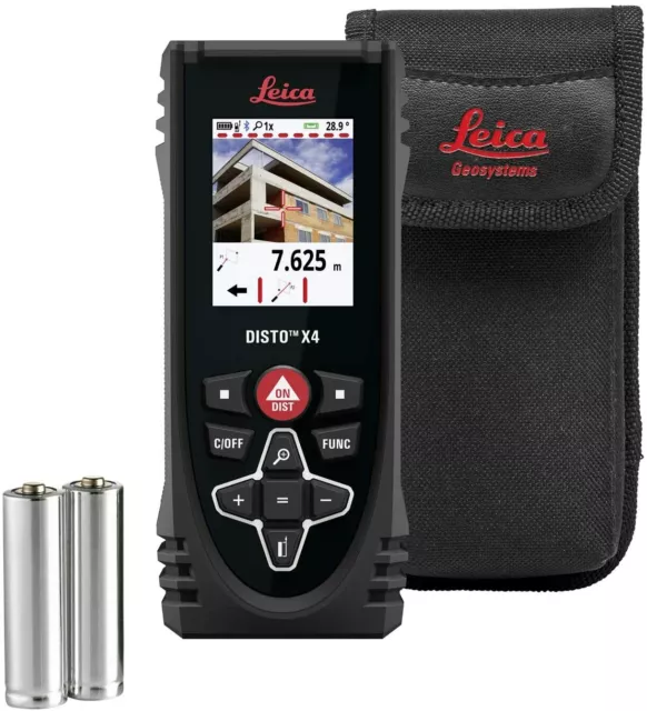 Leica DISTO X4 - robuster Laser Entfernungsmesser mit digitalem Zoom