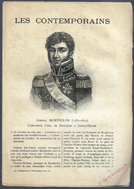 General Montholon (1783-1853) Gefährtin D'Exil von Napoleon IN St. Helena