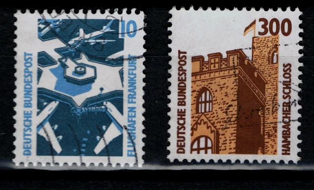 BRD Rollenmarke Mi. - Nr. 1347 - 1348 A v R II gestempelt  mit Zählnummer