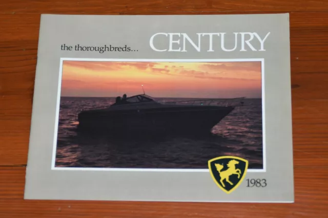 Vtg 1983 CENTURY BOAT Original Sales Brochure Resorter Thoroughbred 23 pg book