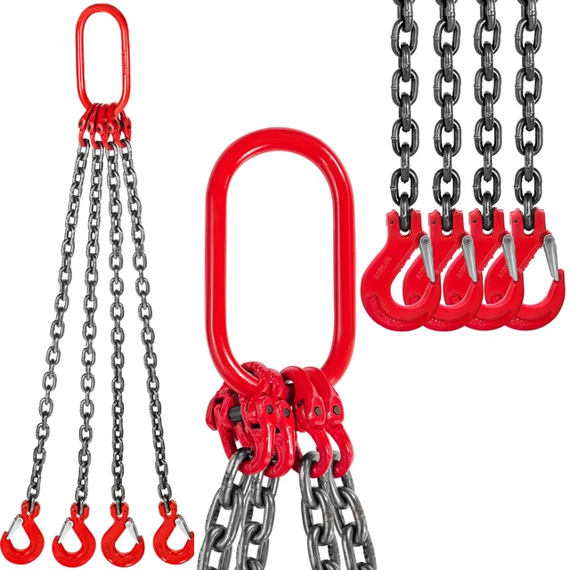 Chaîne de Levage de Poids Élingue en Acier Allié 1 m x 4 Dia 8 mm Charge 4 T