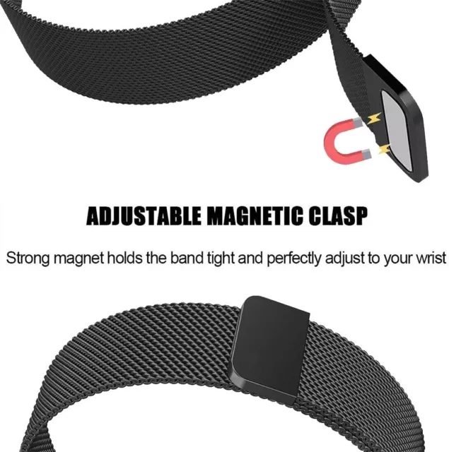 Samsung Galaxy Watch Milanese Magnetic Stainless Steel Strap Replacement Band AU 3