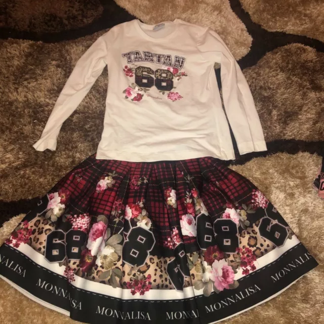 girls monnalisa skirt & top set (age 10)