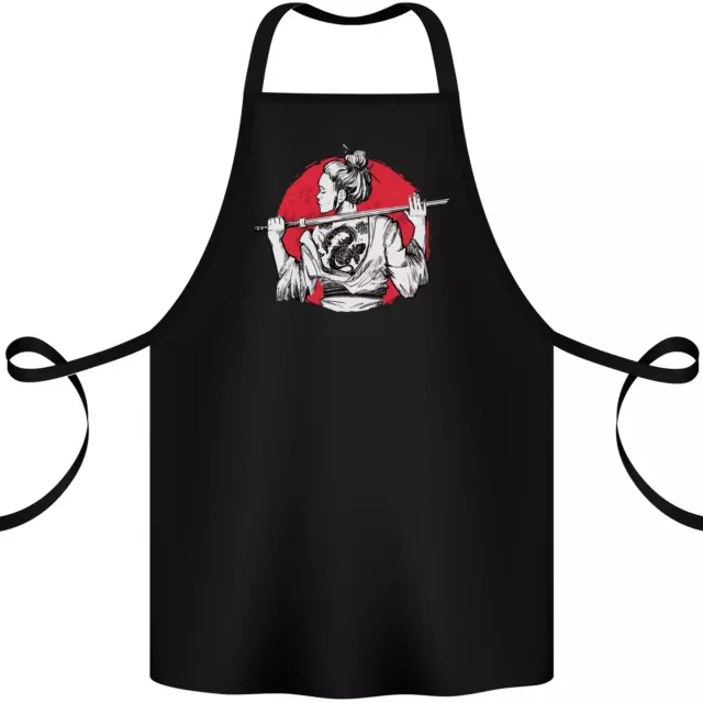 Grembiule Cotone Samurai Tatuaggio Ragazza MMA Kenjutsu Kendo Iaido 100% Biologico