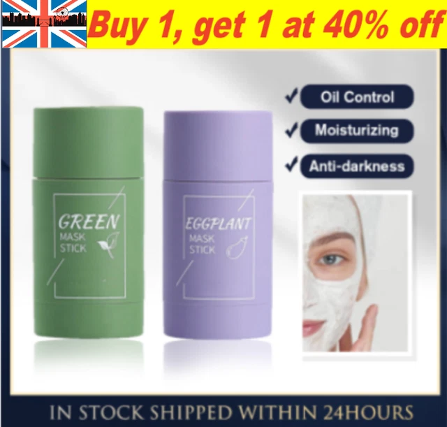 Bastone maschera tè verde olio pulito viso acne controllo punti neri pori pulizia profonda Regno Unito