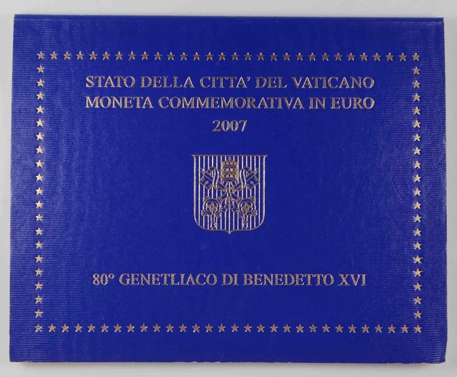 VATICAN 2 EURO 2007 Official 80 years Benedict XVI BU Folder [289 £157. ...