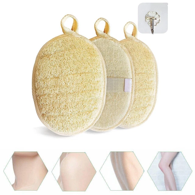Brosses de douche douces pour peau revitalisée avec éponge naturelle Loofah po