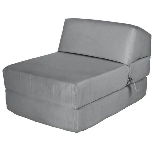 Kaikoo Letto per sedia singola in cotone - grigio selce