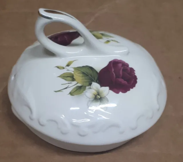 Vintage Crown Dorset English Floral Teapot Lid Staffordshire England 'Lid Only'