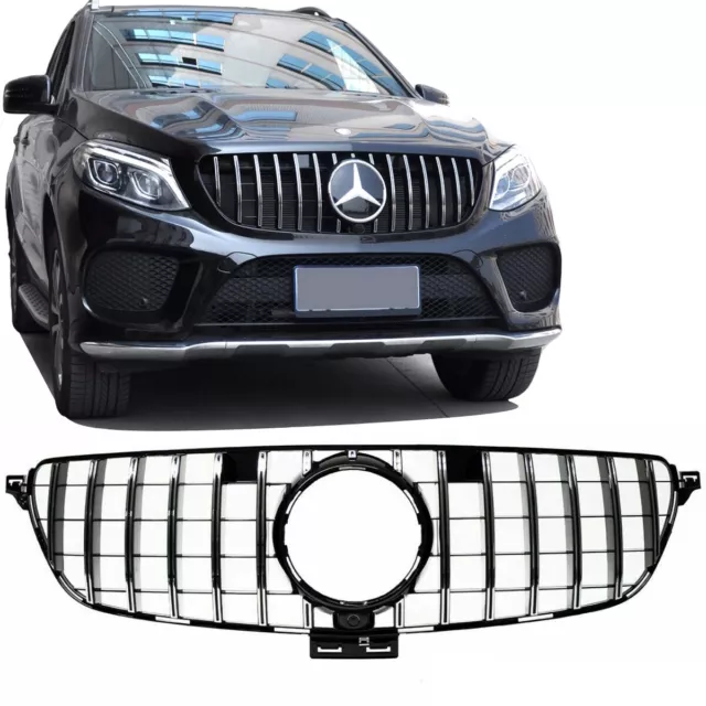 Kühlergrill Chrom passt für Mercedes GLE (ML) W166 15-18 + Sport-Panamericana GT