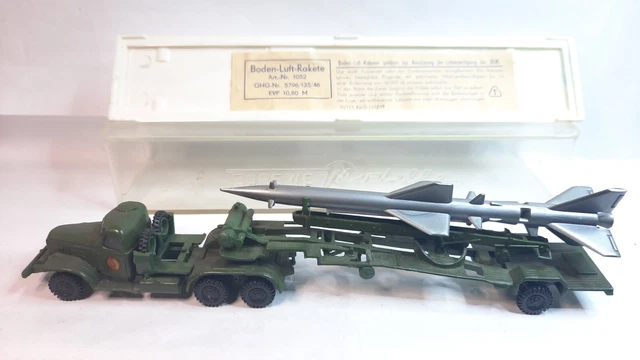 DDR, NVA, MILITÄRSPIELZEUG, Panzer, ESPEWE, ZIL 157, Rakete, Plasticart ...