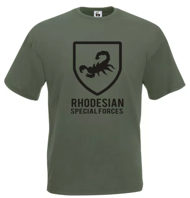 Camiseta De Rhodesian J601 Ejército Special Forces Military Algodón Colección