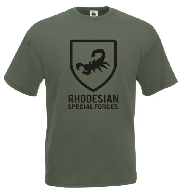 Maglia Rhodesian J601 T-shirt Army Special Forces Military Cotone Collezionismo