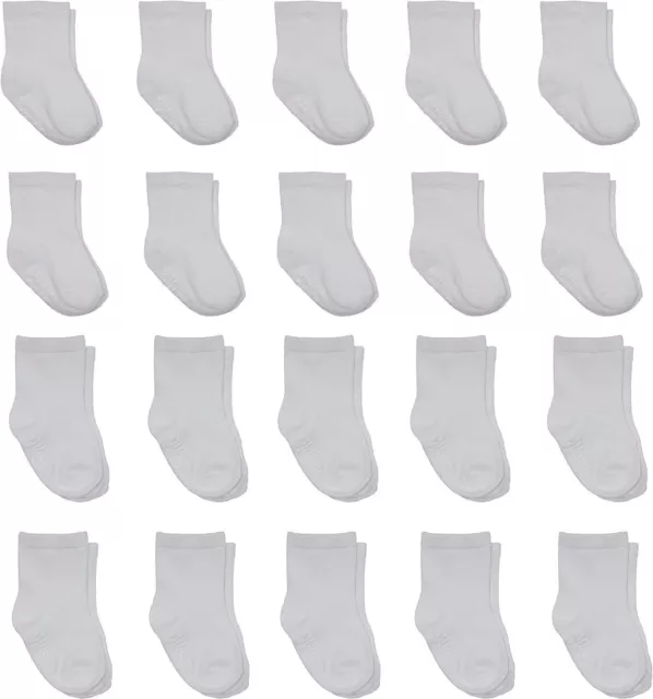 Little Me 20-Pack Newborn Baby Infant & Toddler Unisex Socks, 0-12/12-24 Months,