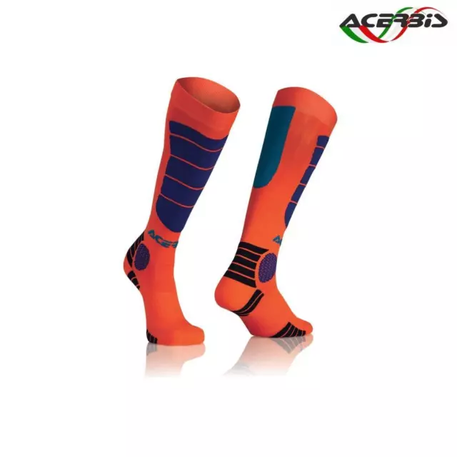 Acerbis 0021909.204.063 Socks Mx Impact Kid Arancio/Blu S/M