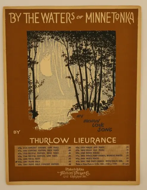 By the Waters of Minnetonka (An Indian Love Song) By Thurlow Lieurance - 1915
