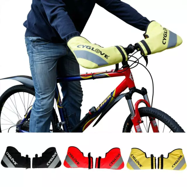 BICYCLE BIKE HANDLEBAR Muffs Waterproof Winter Gloves Warm And Dry