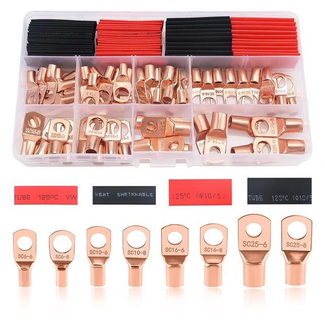 Kit 280 Connettori Elettrici Con Capicorda Isolati - Forcella, Anello, Vanga Per Auto, Casa E Officina