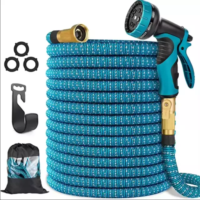 Garden Hose Pipe Expandable 6 in 1 No-Kink Flexible Water Hose With Holder 50FT