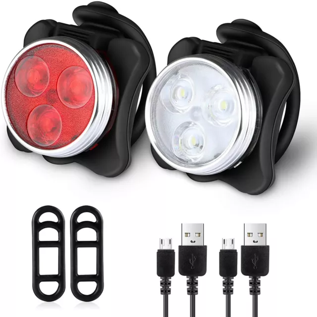 Bike Light Set, Super Bright USB Rechargeable Bicycle Lights,Waterproof Mountain