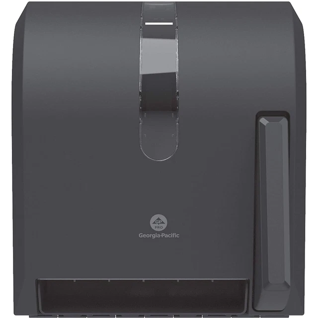 Hygienic Push-Paddle Hardwound Paper Towel Dispenser Gray/Silver