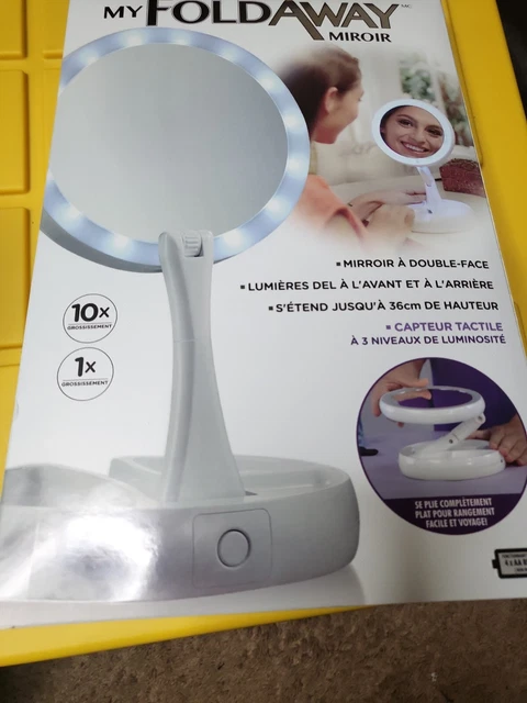 My Foldaway Mirror The Lighted, Double Sided Vanity Mirror 10x Magnification