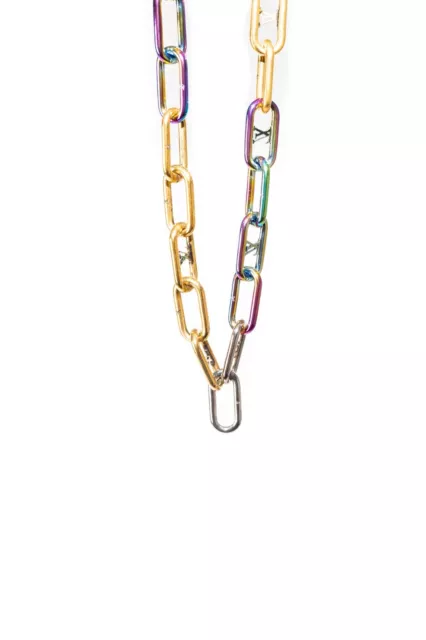 Louis Vuitton 2054 Chain Link Necklace Black Multicolor in Lacquer with  Black-tone - US