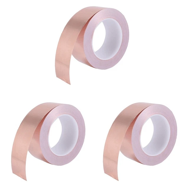 3X Copper Foil Tape 50mm x 30M for EMI Shielding Conductive Adhesive for EleG6Q4