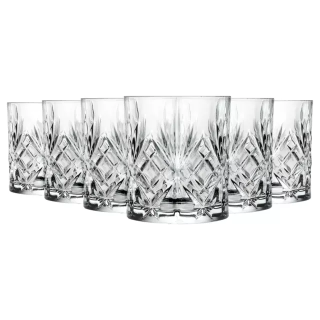 6x RCR Crystal 240ml Melodia Whisky Glasses Whiskey Tumbler Glassware Gift Set