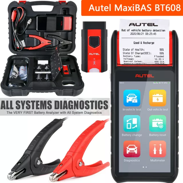 Autel MaxiBAS BT608 Battery Tester, All Systems Diagnosis Scanner PK BT508/BT506