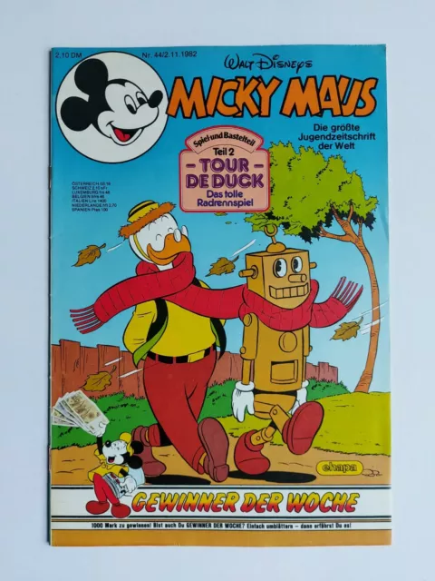 Ehapa - Micky Maus Nr. 44 / 02.11.1982 - Top Zustand / Z1- (mit Beilage)