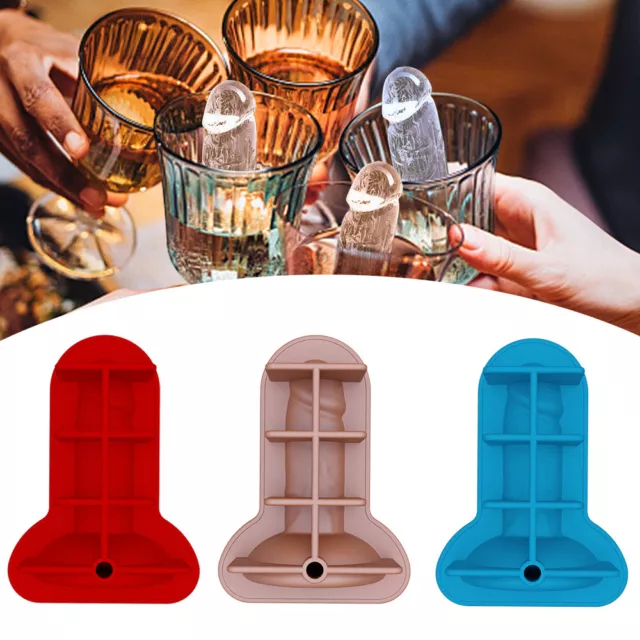 Funny Silicone Ice Cube Tray prank Mold Night Party Ice Maker Penis Ice Tray