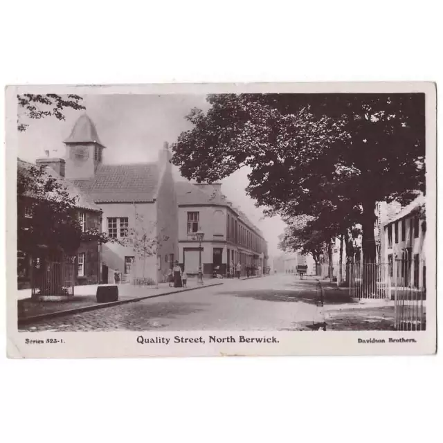 NORTH BERWICK Quality Street, RP Postcard by Davidson Bros Postally Used 1909
