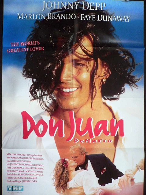 DON JUAN - Johnny Depp - Faye Dunaway - Videoposter A1 84x60cm gefaltet