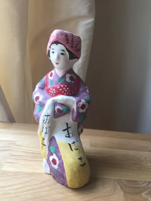 Sujet Statuette En Terre Cuite Japon 16 Cm