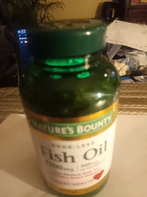 Nature's Bounty Fish Oil Softgels ODORLESS - 200 Count 7/25
