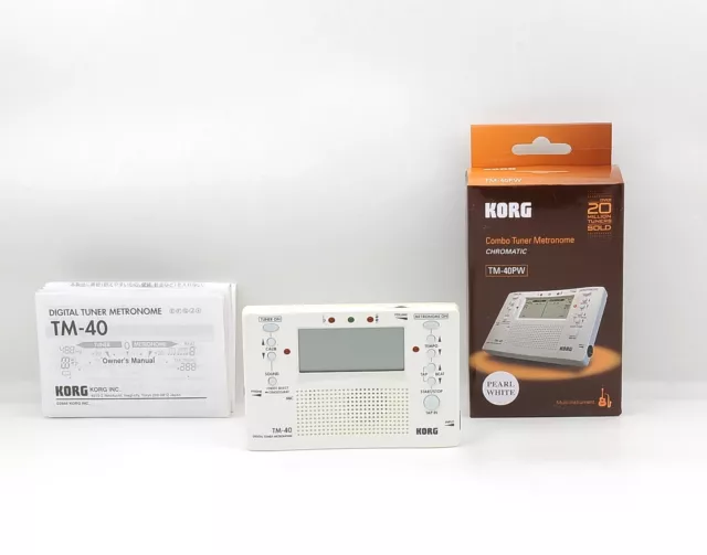 【Top Mint】Korg TM40 Metronome Tuner Combo（Pearl White）From Japan