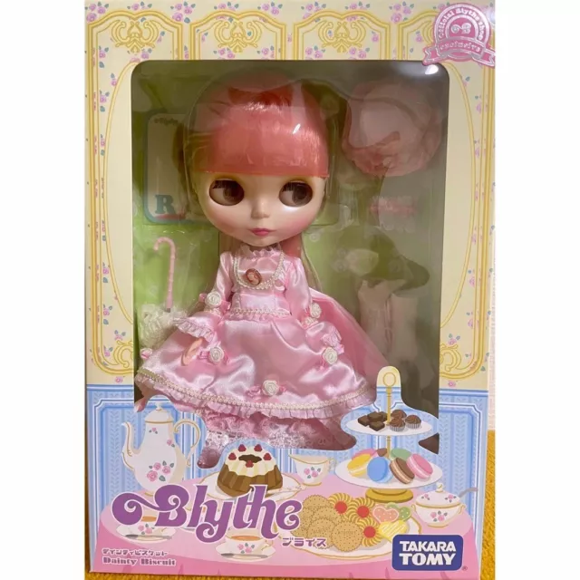 TAKARA TOMY Neo Blythe Dainty Galleta Muñeca Cabello Rosa Figura JAPÓN NUEVO