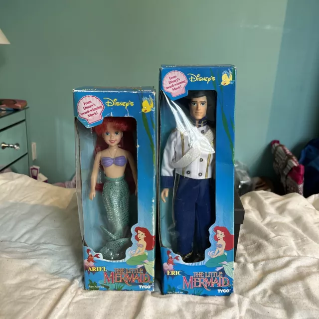 Tyco Disney Little Mermaid Dolls Ariel & Eric