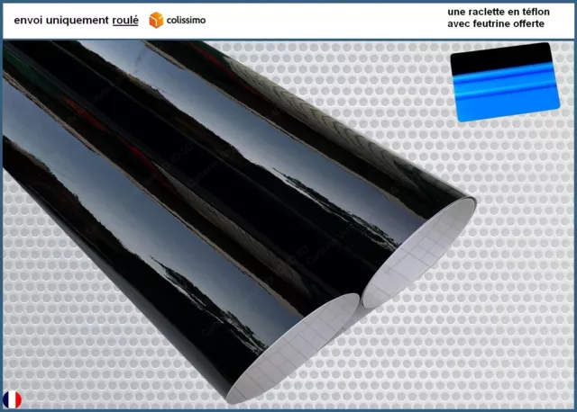 Film vinylique autocollant en rouleau, 152X20 CM, noir brillant