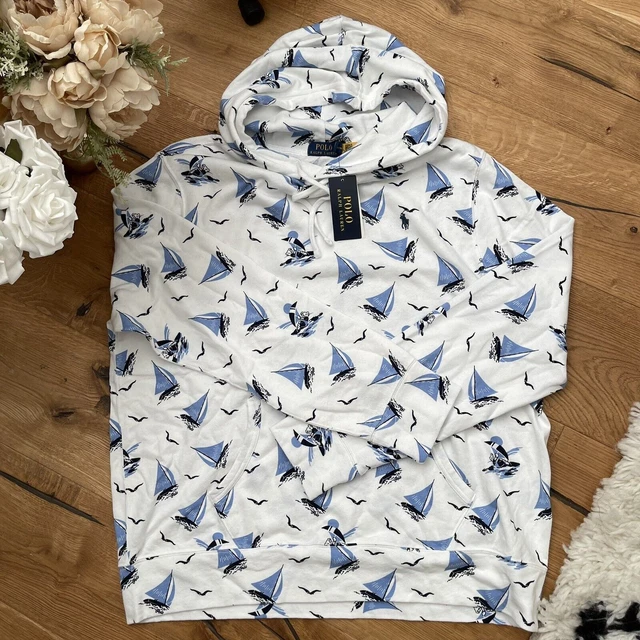 Polo Ralph Lauren Logo Spa Frotteebär Pullover Sweatshirt Hoodie XL extra groß