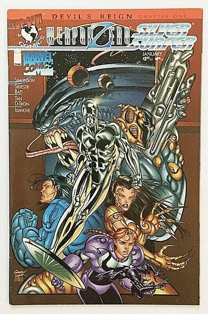 Weapon Zero Silver Surfer #1 Devil's  Reign 1996 variant cover B VF unread
